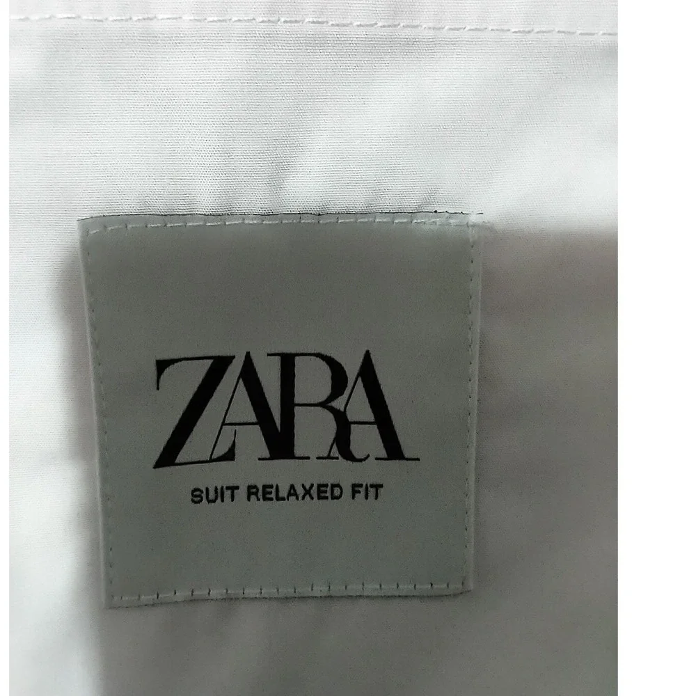 Zara Men's Blazer Suit Jacket 40 US 50 EUR Pale Pink Poplin Sportscoat Button Up